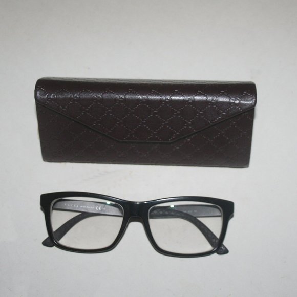 Gucci GG 1045 ACZ 145 Black Eyeglasses W Hardshell Case  55-18-137 - Picture 1 of 10